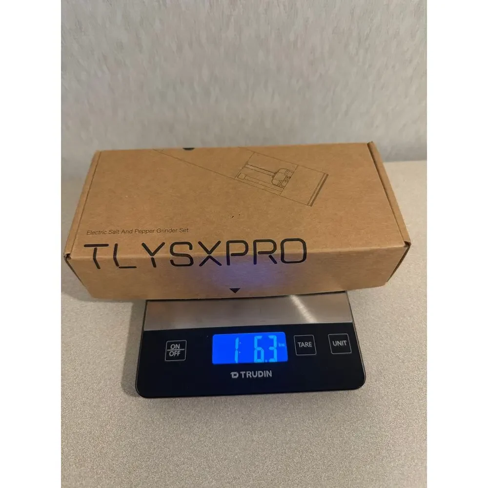 TLYSXPRO Electric Salt and Pepper Grinder Set 2 Pack USB-C Rechargeable LED Mill